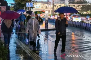 Cuaca Jakarta Hari Ini: Berawan Tebal, Hujan Ringan hingga Sedang, Suhu 24‑31°C – Waspadai Potensi Hujan Siang