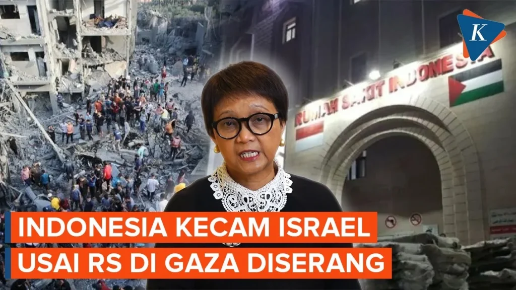 Indonesia Kecam Keras Israel Pasang Spanduk 'Rising Lion' di RS Indonesia Gaza, Tuding Pelanggaran Humaniter
