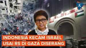 Indonesia Kecam Keras Israel Pasang Spanduk 'Rising Lion' di RS Indonesia Gaza, Tuding Pelanggaran Humaniter