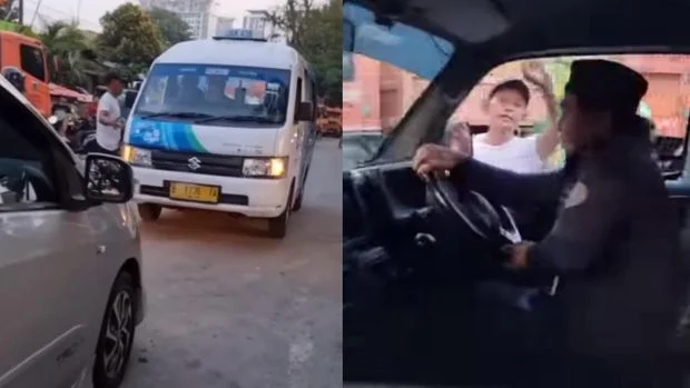 Sopir Angkot Ditilang Karena Lawan Arah, Akibatnya Mobil Lain Rusak dan Diselesaikan Damai