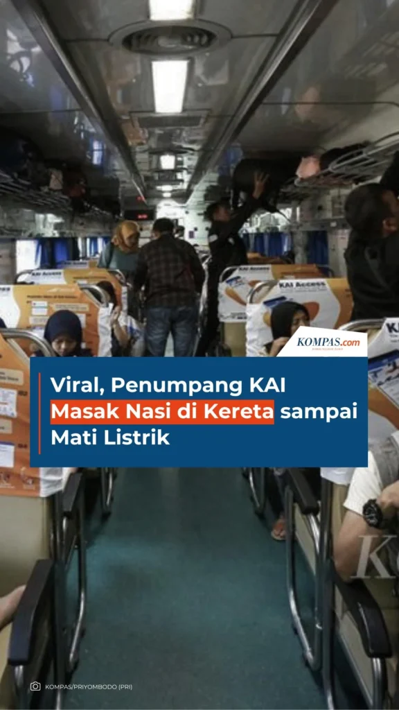 Viral! Penumpang KAI Masak Mi Instan di Gerbong Gunungjati, KAI Lakukan Penelusuran