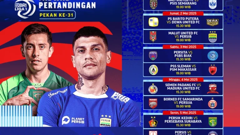 Drama Persib dan Persija Memanas: Hasil Liga 1 Pekan ke-31 BRI Super League 2025/2026