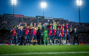 El Clasico: Barcelona Raih Gelar Juara La Liga, Hansi Flick dan Pemain Merayakan Kemenangan