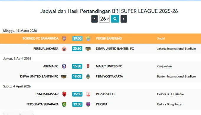 Jadwal Persib 2026: Laga Krusial di BRI Super League, Siap Genggam Gelar?