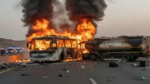 Kecelakaan Bus Haji di Madinah: 10 Jemaah Luka, Kemenhaj Janji Sanksi Tegas pada KBIHU