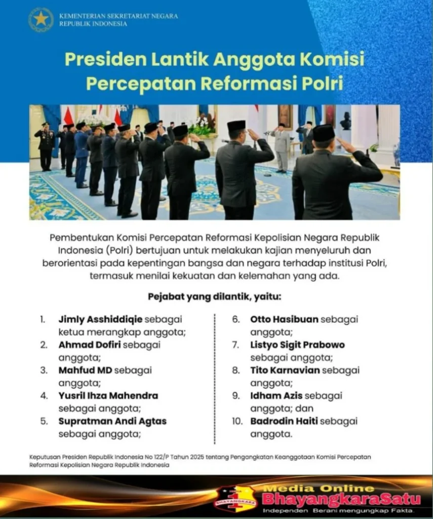 Laporan 3.000 Halaman Komisi Percepatan Reformasi Polri: Usulan Revolusioner ke Prabowo Subianto