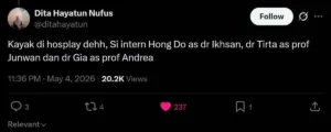 Netizen Kocak: dr. Gia, dr. Tirta, dan dr. Ikhsan Dijuluki Karakter Drakor Medis!