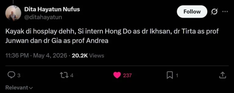 Netizen Kocak: dr. Gia, dr. Tirta, dan dr. Ikhsan Dijuluki Karakter Drakor Medis!