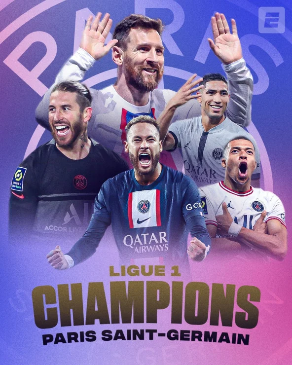 PSG Raih Gelar Ligue 1 Kelima Berturut-Turut Setelah Mengalahkan Lens