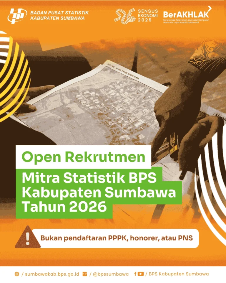 Rekrutmen Mitra Statistik BPS 2026: Kesempatan Bagi Masyarakat
