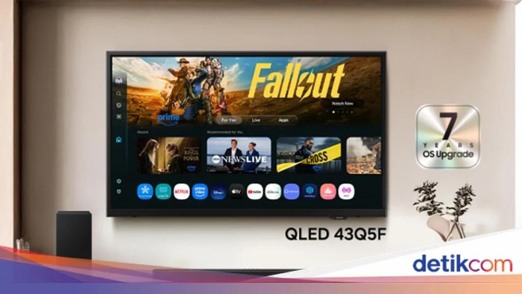 Samsung QLED Q5F 43 inci Rilis di Indonesia: TV Premium Rp4,2 Juta dengan Update 7 Tahun