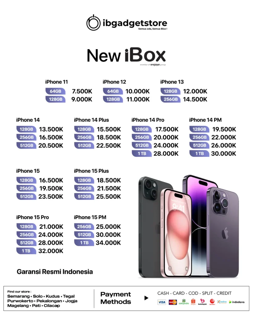 Update Harga iPhone di Ibox Mei 2026: Seri 13, 14, hingga 16 Makin Murah