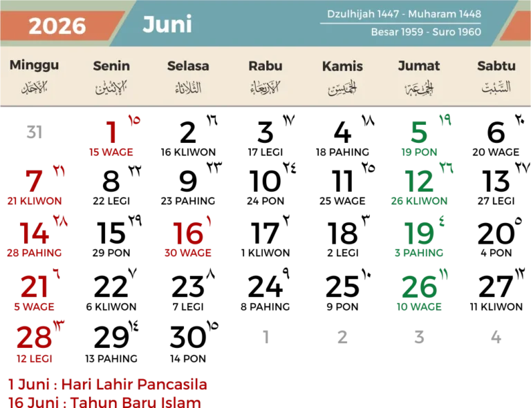 Mengungkap Tanggal Merah 16 Juni 2026: Libur Nasional Tahun Baru Islam dan Peluang Cuti Panjang